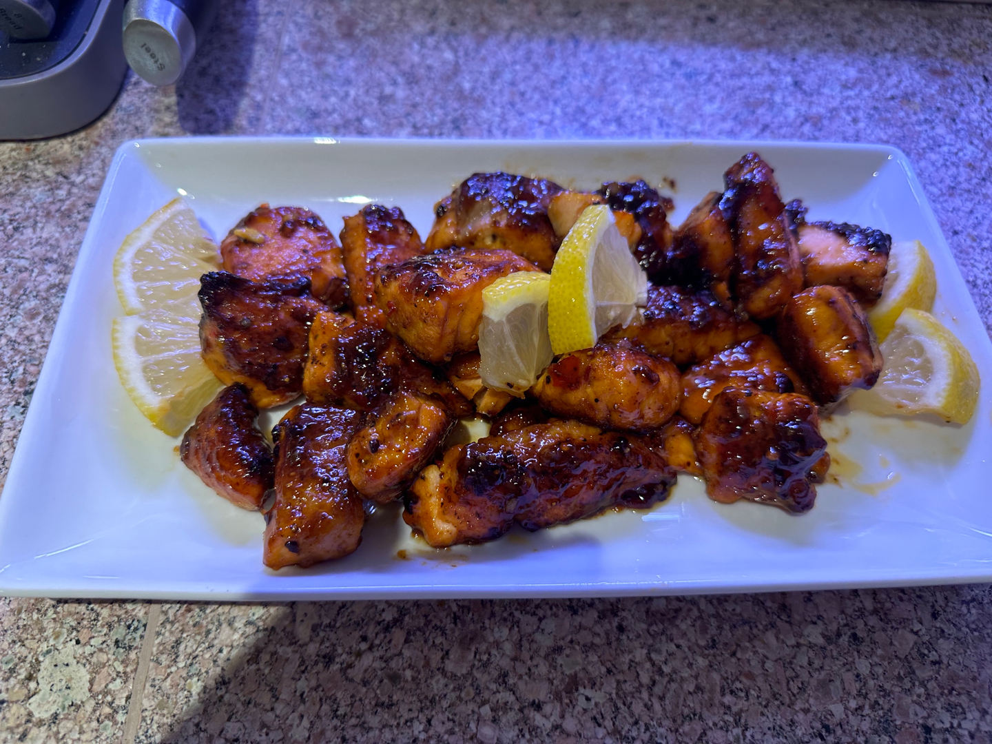 Honey Lemon Salmon Bites