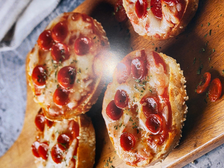 air fried pepperoni pizza bagels