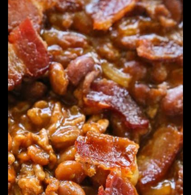 Loaded baked beans