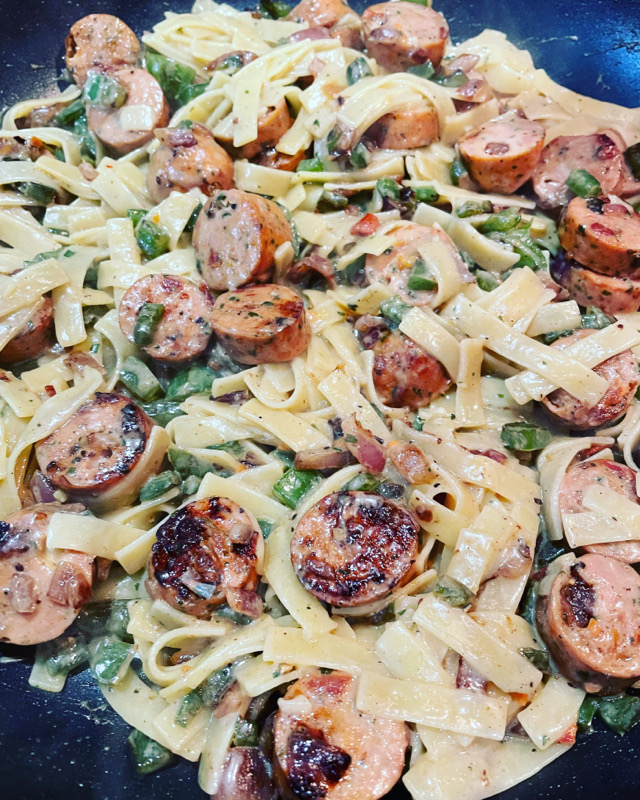 Chicken Sausage Fettuccine