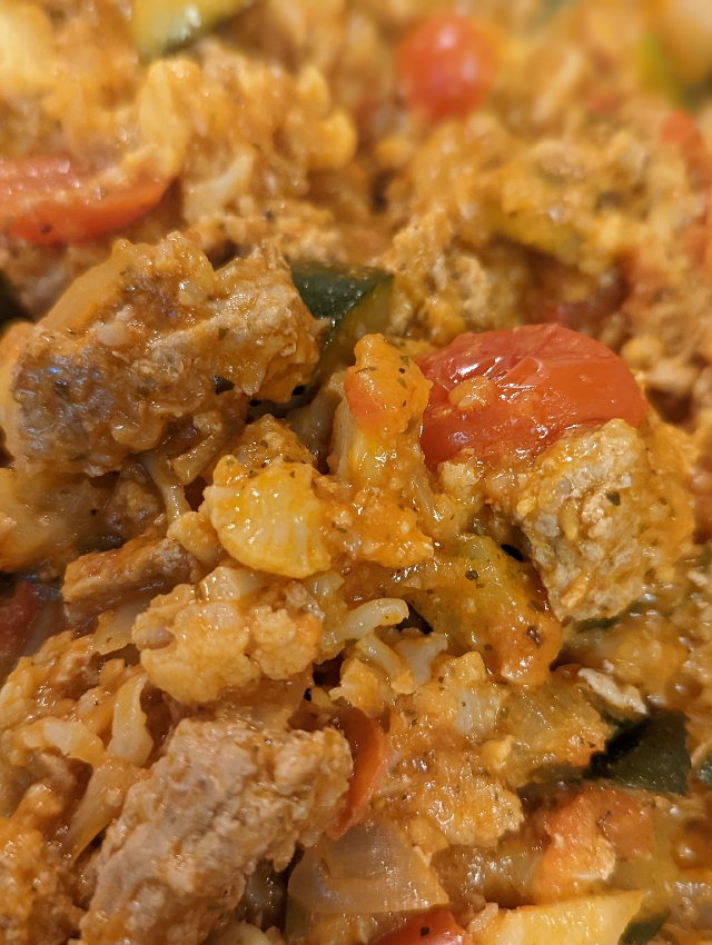 Turkey zucchini skillet meal