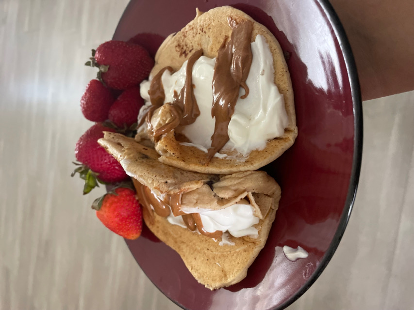 High protein pancake tacos
