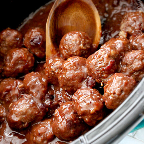 Crock Pot Cranberry BBQ Meatballs