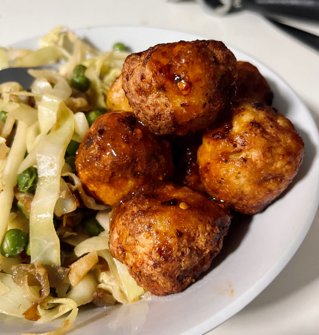 Air Fryer Firecracker Chicken Meatballs