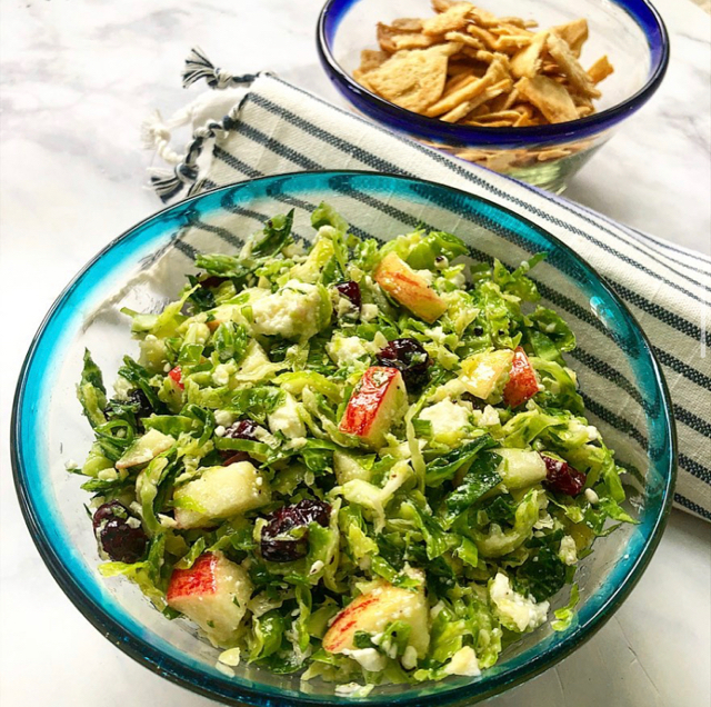 Shredded Brussels Sprouts & Feta Salad