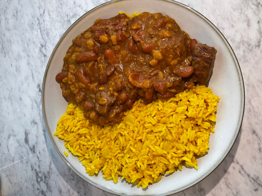 North African Stew and Turmeric Rice