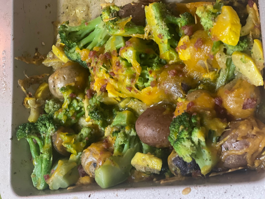 potato broccoli and squash side dish
