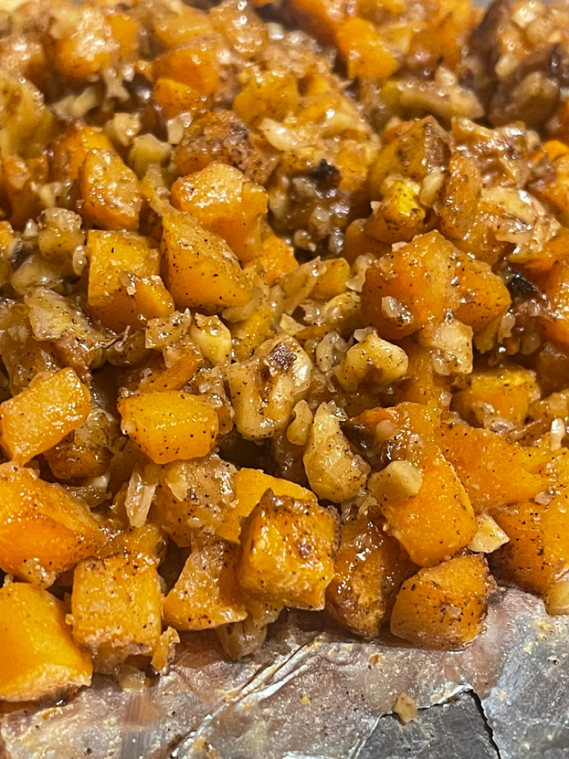 Maple Pecan Roasted Butternut Squash