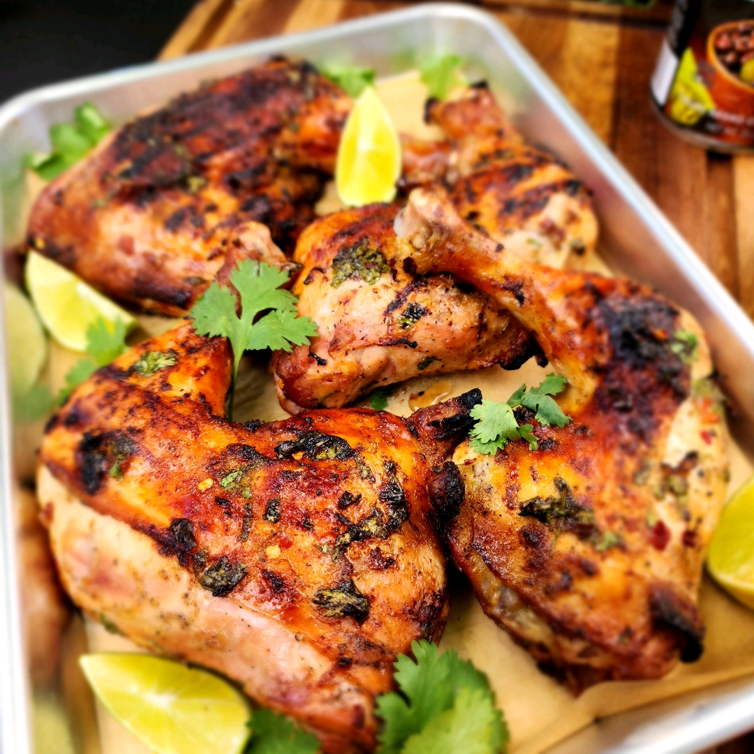 Grilled Cilantro Lime Chicken Quarters