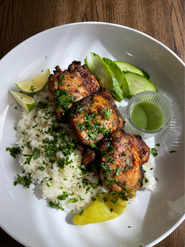 Jerk chicken thighs