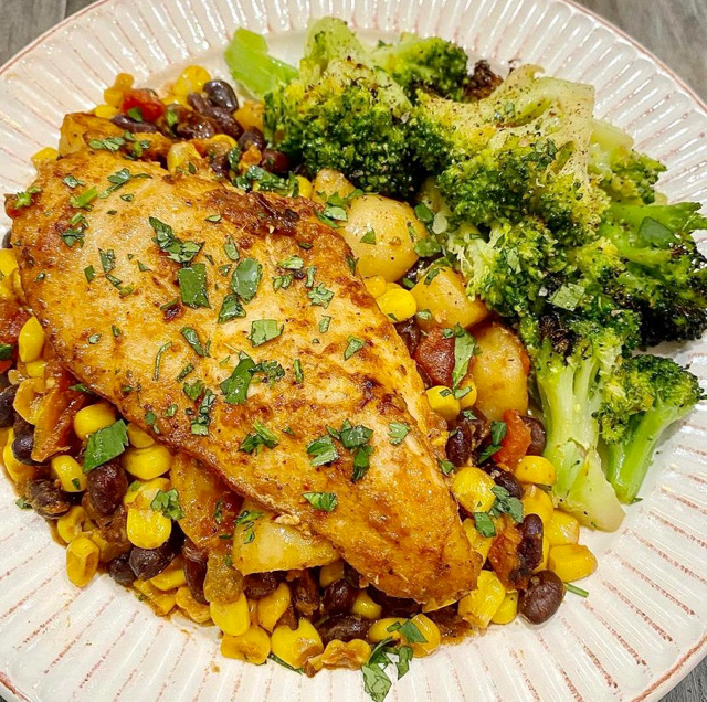 One Pan Chicken Taco Skillet
