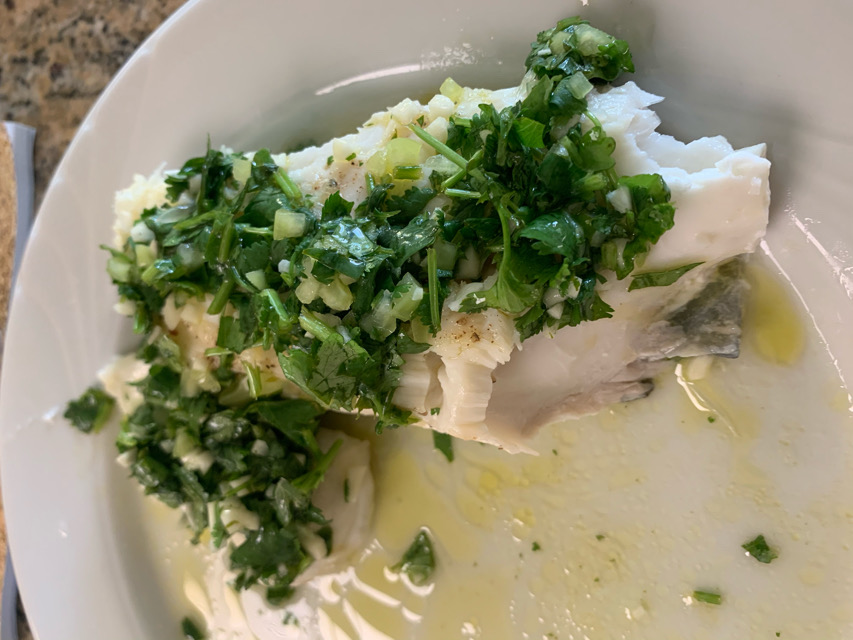 Baked Halibut with Citrus-Herb Sauce