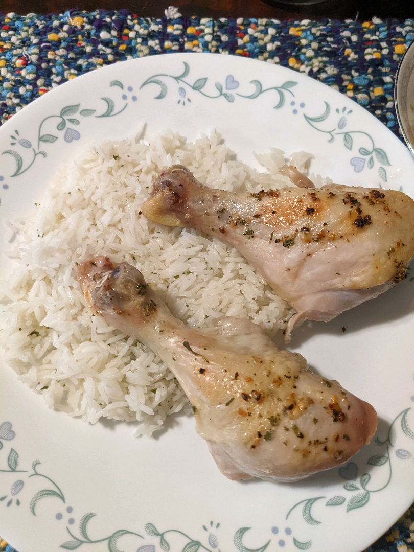 Lemon garlic chicken legs