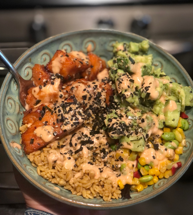 Air Fryer Salmon Bowl