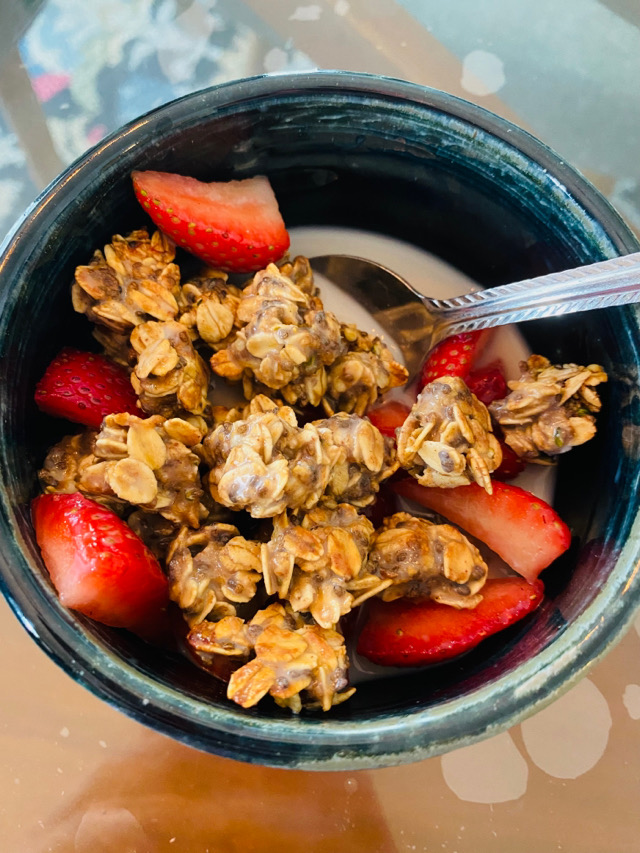 Strawberries and Cream Homemade Cereal