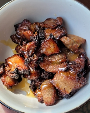 Air fryer pork belly bites