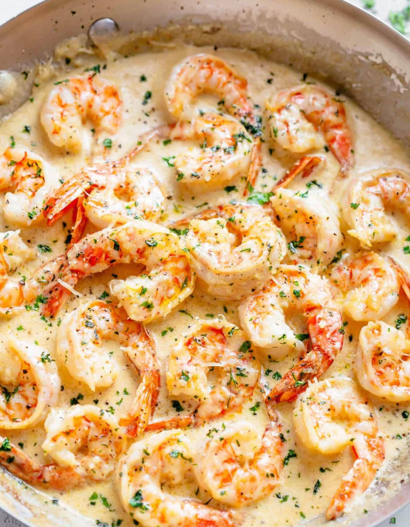 CREAMY GARLIC SHRIMP 