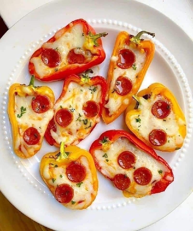 Keto Pizza Bell Peppers