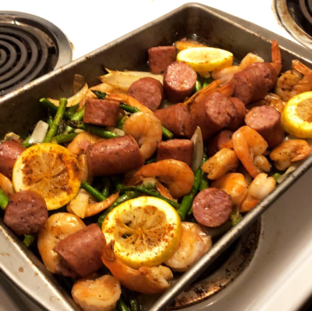 Cajun Shrimp and Sausage with Garlic Sauce