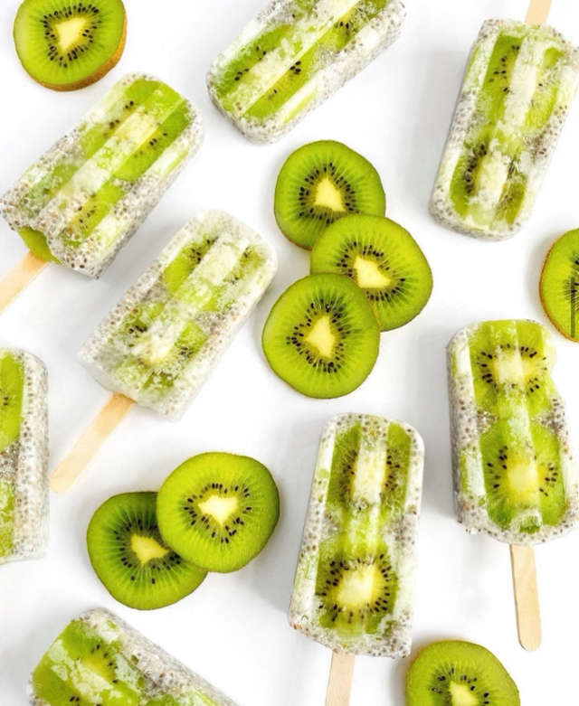 Kiwi Coconut Popsicles