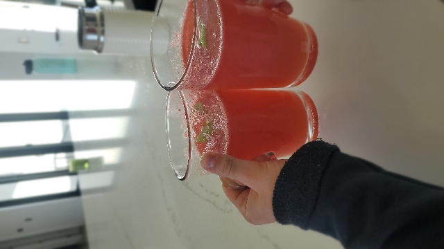 Mint strawberry virgin mocktail