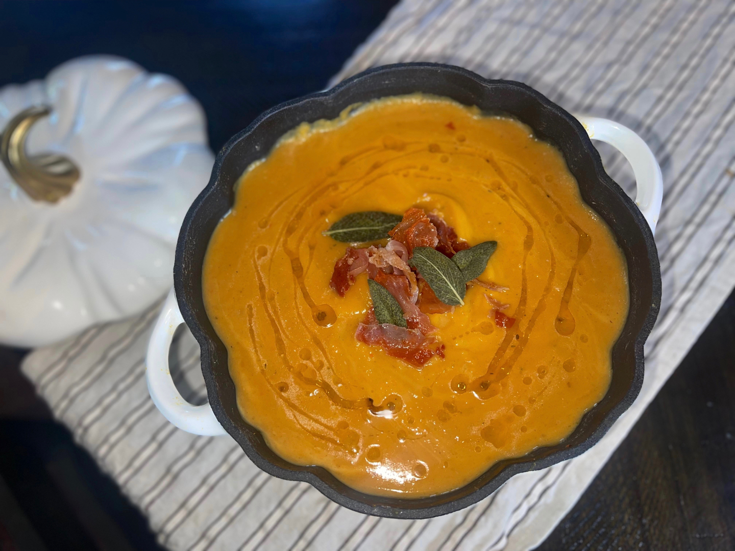 Roasted Pumpkin & Sweet Potato Soup