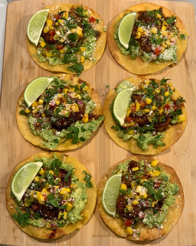 Honey Lime Shrimp Tostadas