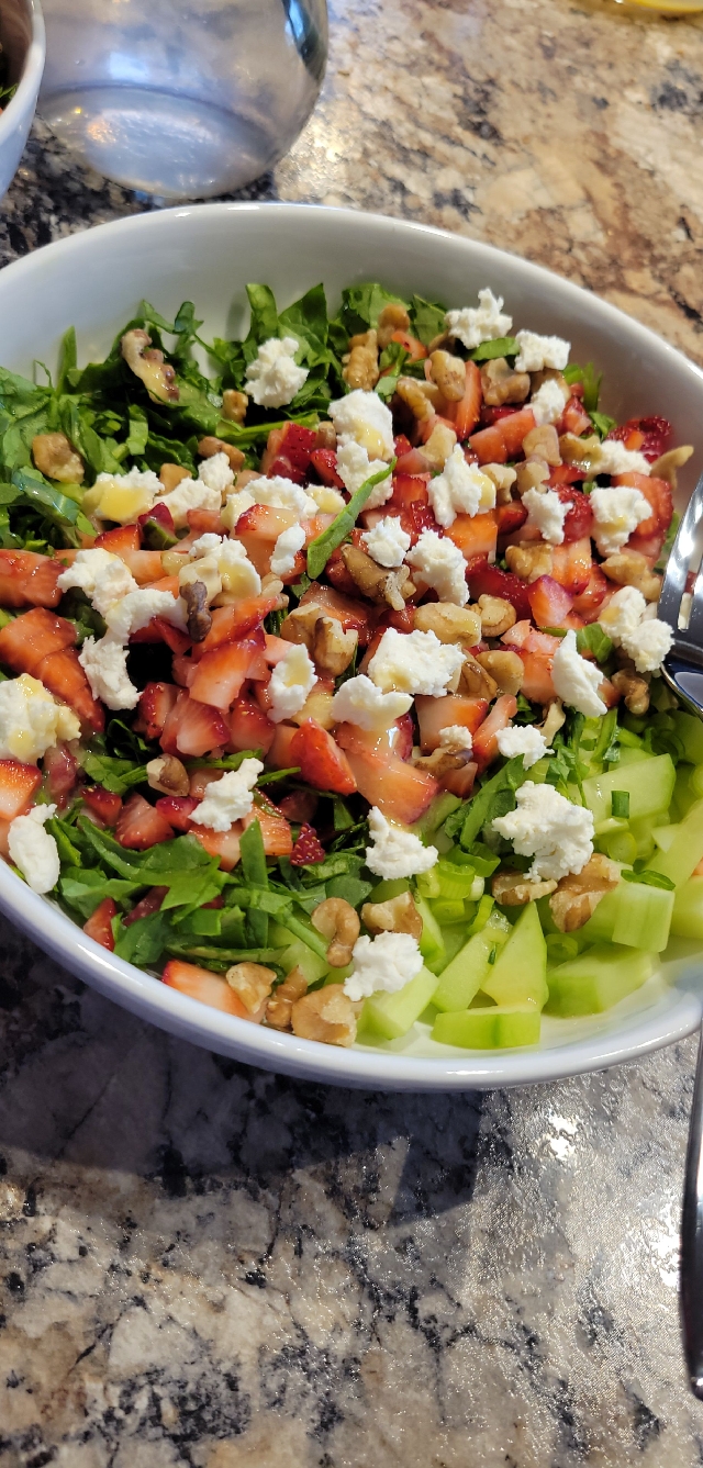 Strawberry Salad with Light Dressing