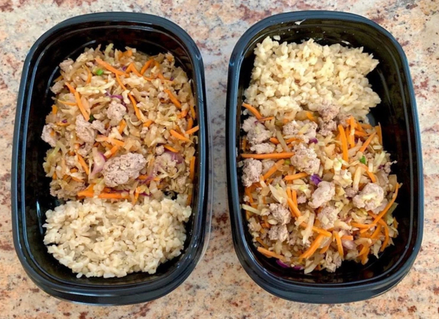 Egg roll in a Bowl with Brown Rice