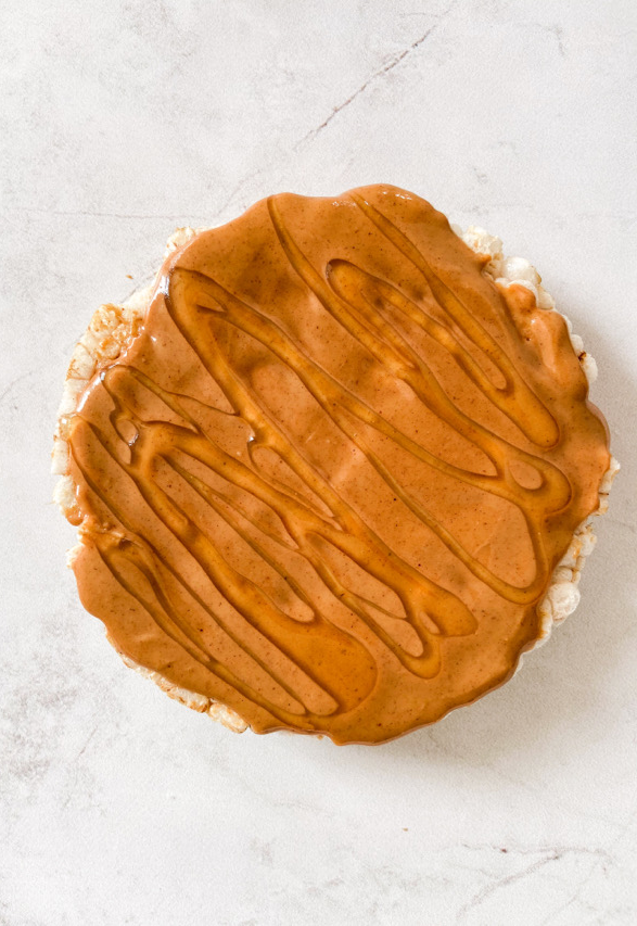 Peanut butter honey rice cakes
