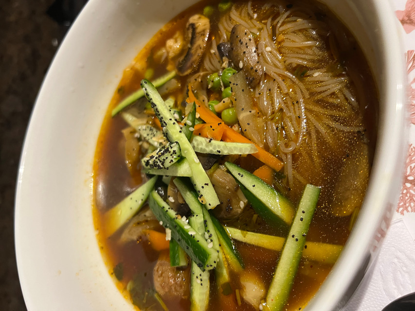 Vegetarian ramen with lots of veggies!