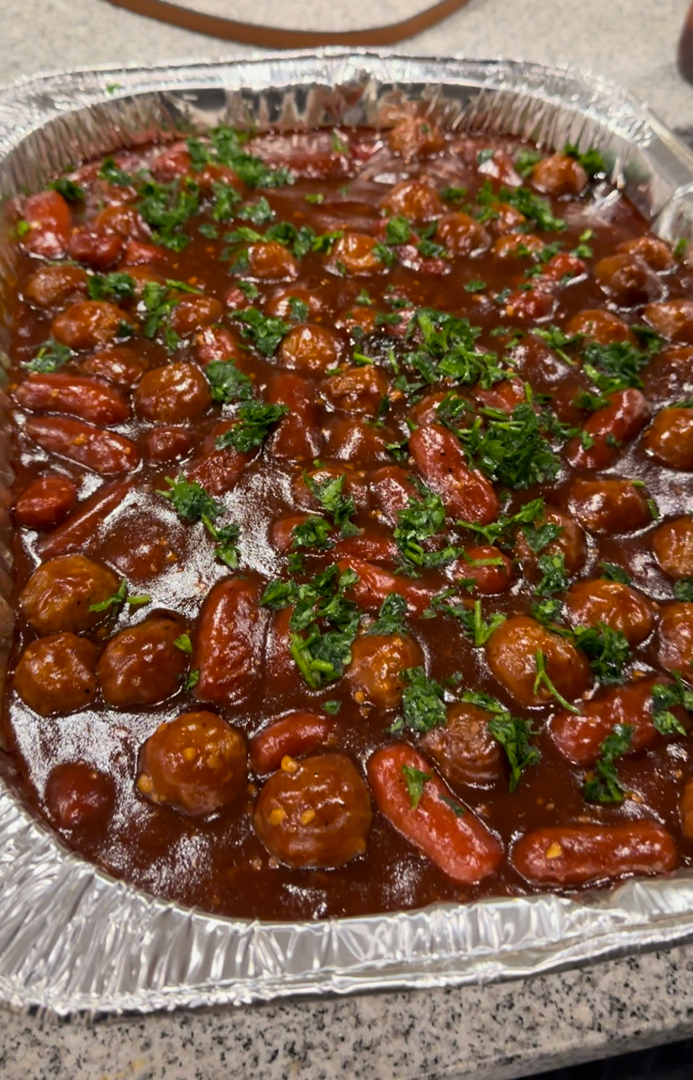 Cocktail BBQ Meatballs and Lit’l Smokies