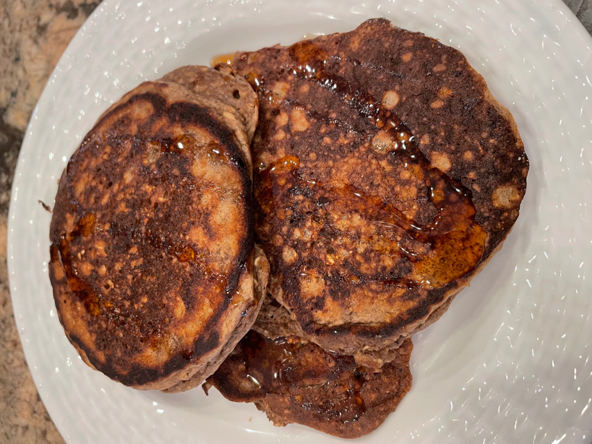 Banana oatmeal protein pancakes