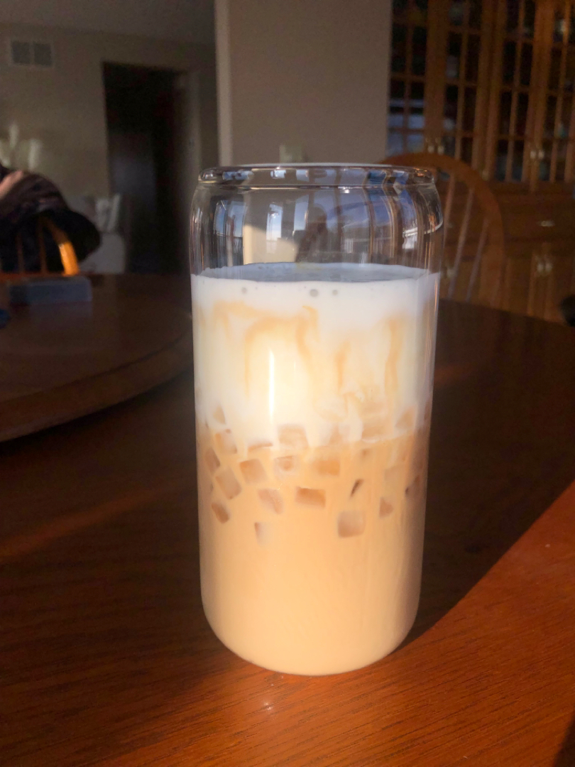 Salted caramel iced coffee