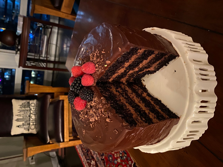 Four Layer Chocolate Mousse Cake