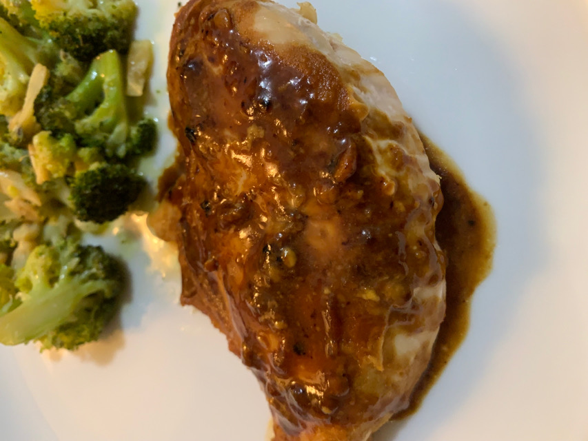 Baked Chicken Breast with Mustard Sauce