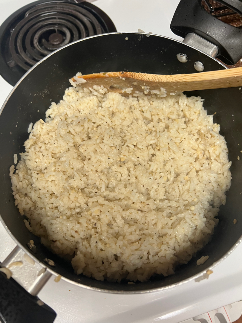 Garlic lemon herb rice