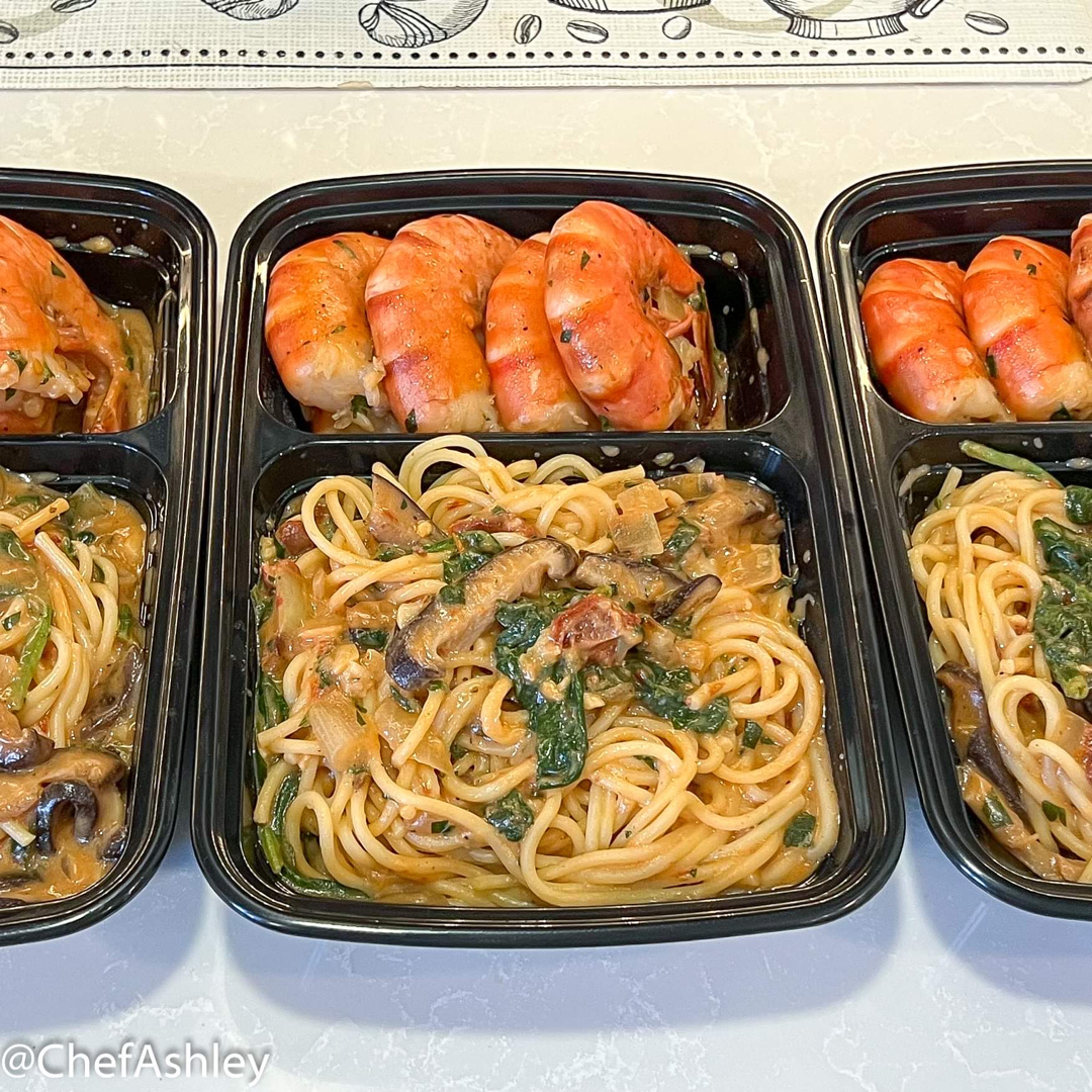 Tuscan Shrimp Pasta Meal Prep