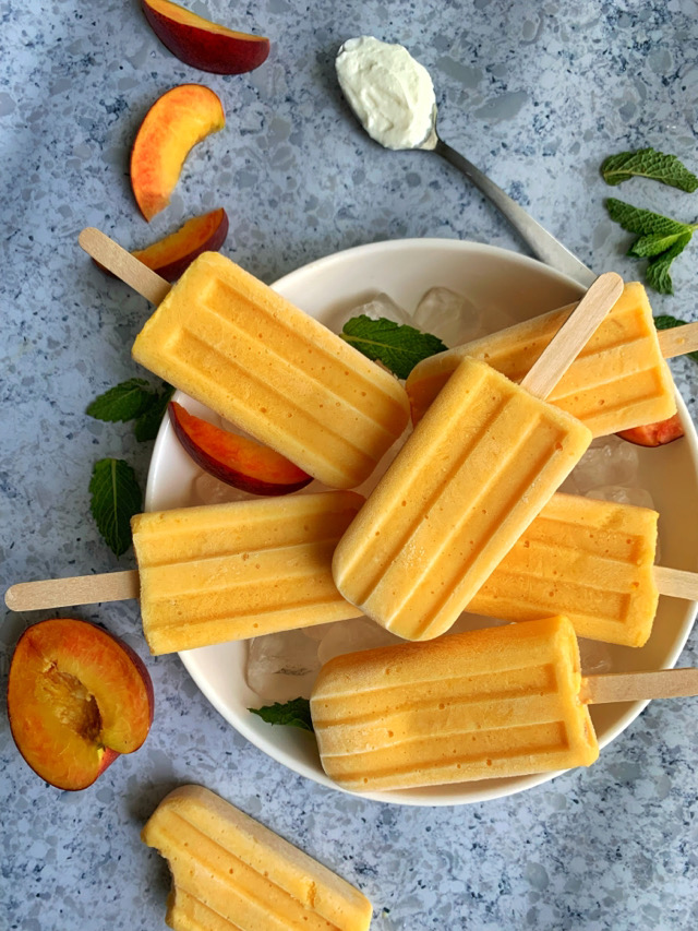 Peaches & Cream Popsicles