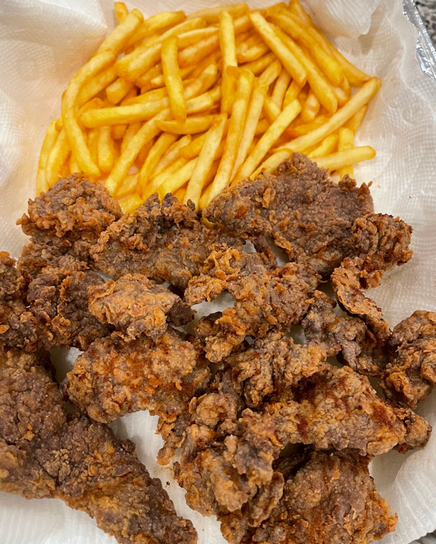 Fried venison backstrap