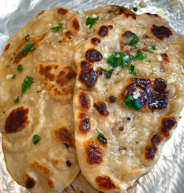 Garlic butter naan bread