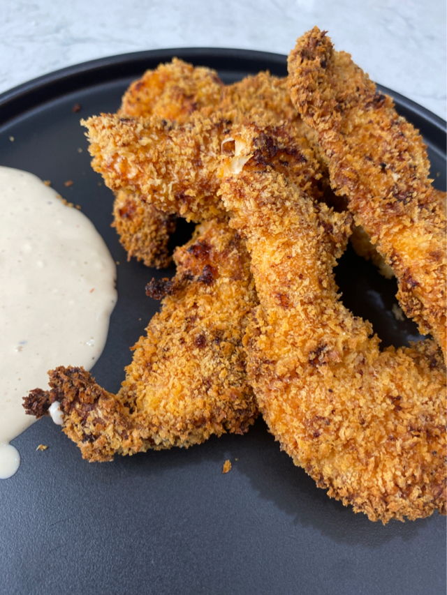 Spicy air fryed chicken tenders
