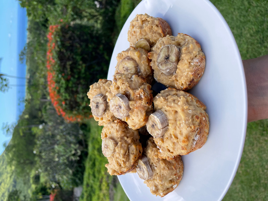 Peanut butter and banana muffins