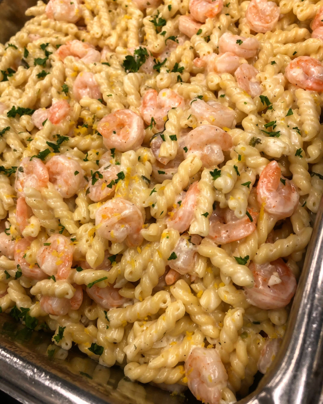 Shrimp Pasta in White Wine Sauce