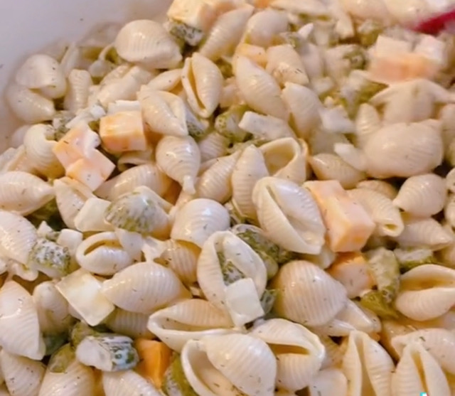 Dill Pickle Pasta Salad