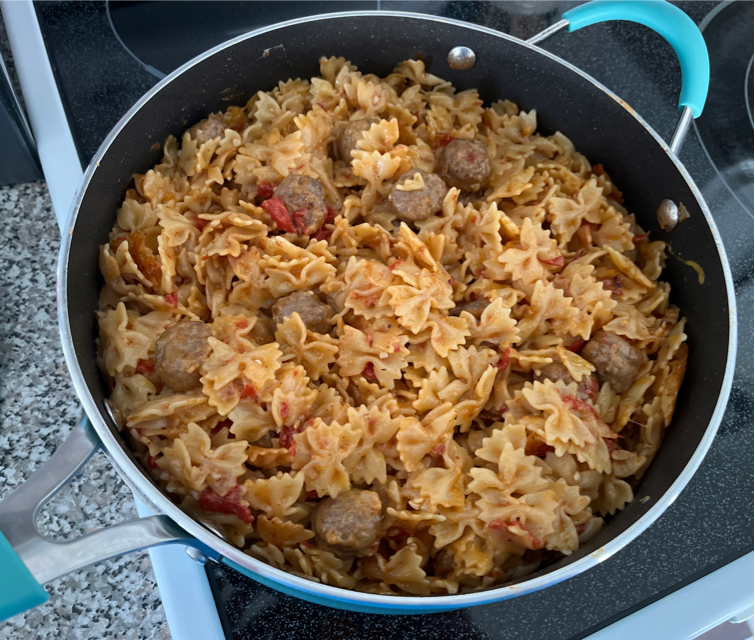 One pot smoked sausage pasta