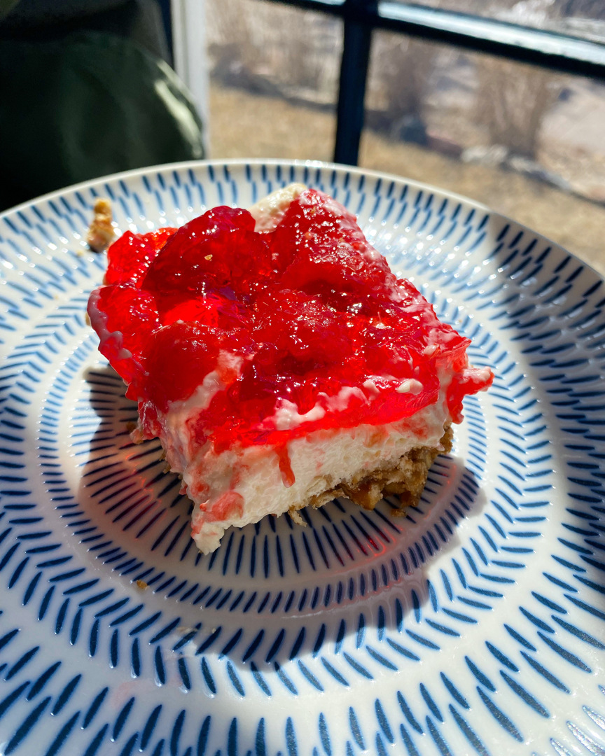 Strawberry & Raspberry Pretzel Dessert