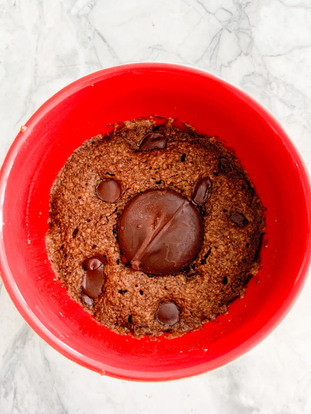 Chocolate Granola Butter Mug Cake