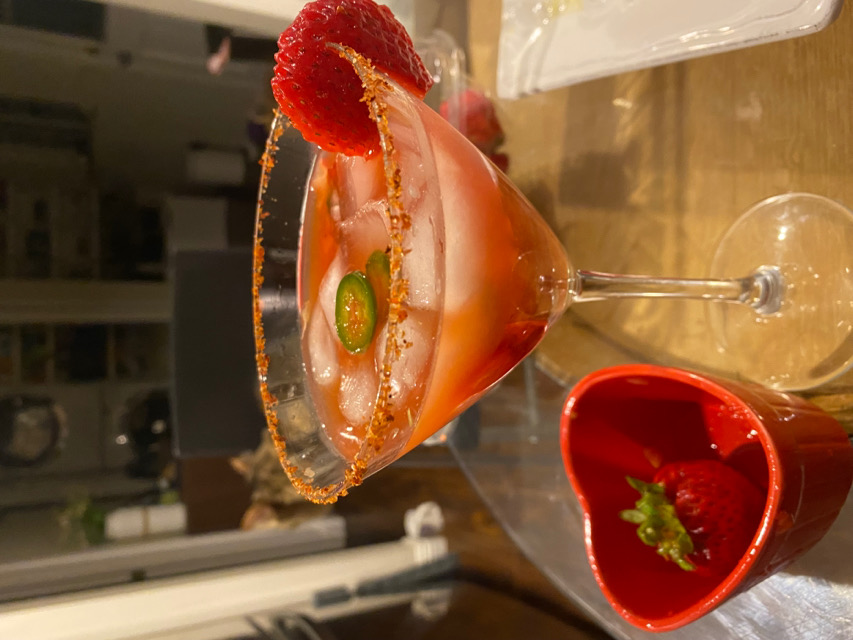 Strawberry jalapeño margarita 🍹❤️