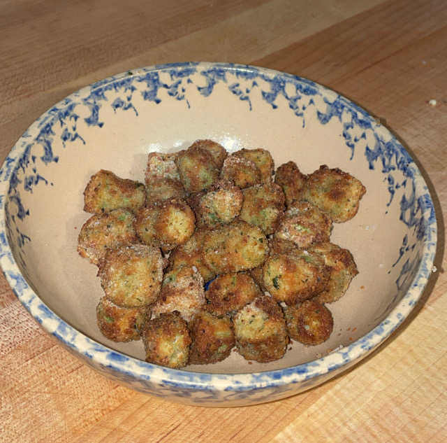 Air fried OKRA